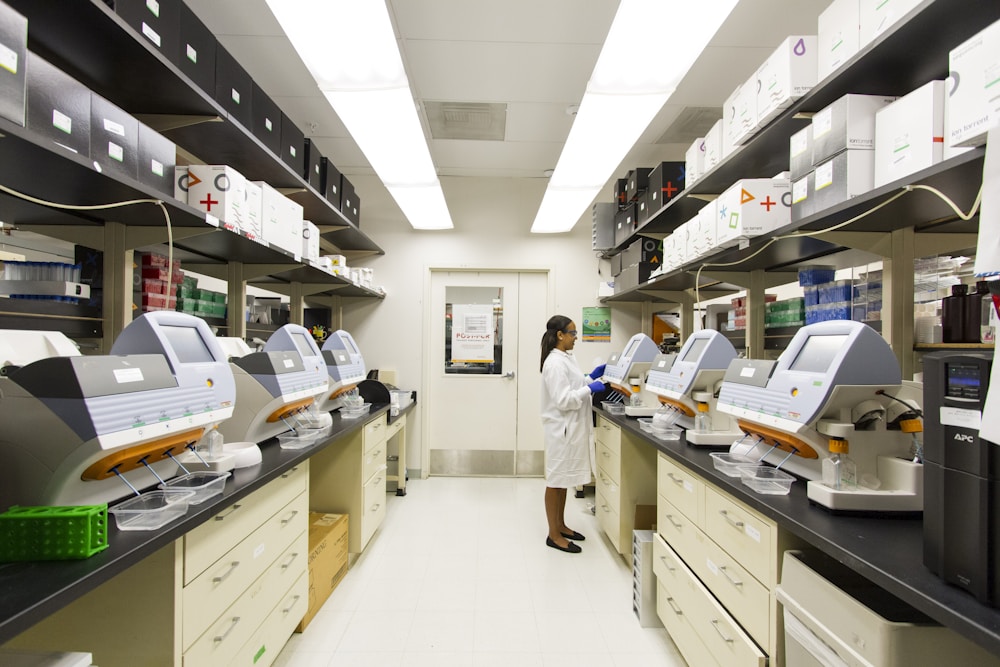 Scientific research in modern cellular laboratory